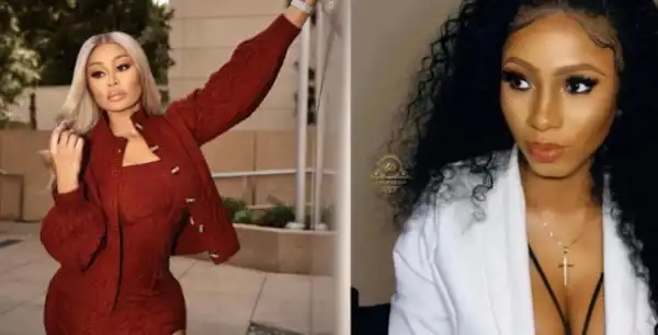 #BBNaija: Serious excitement as American model, BlacChyna follows Mercy on IG